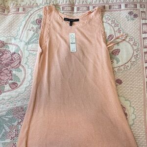 White House Black Market Light Pink Knit Tank Top